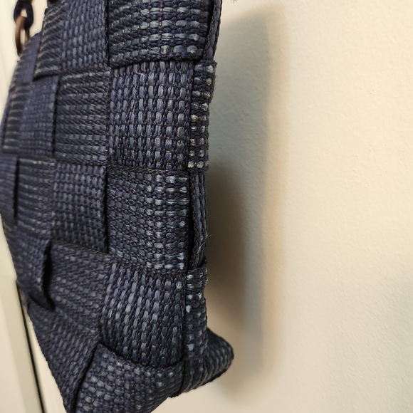 Navy Woven Tote Bag [16 Inch/4 Inch/10in] - Picture 6 of 12